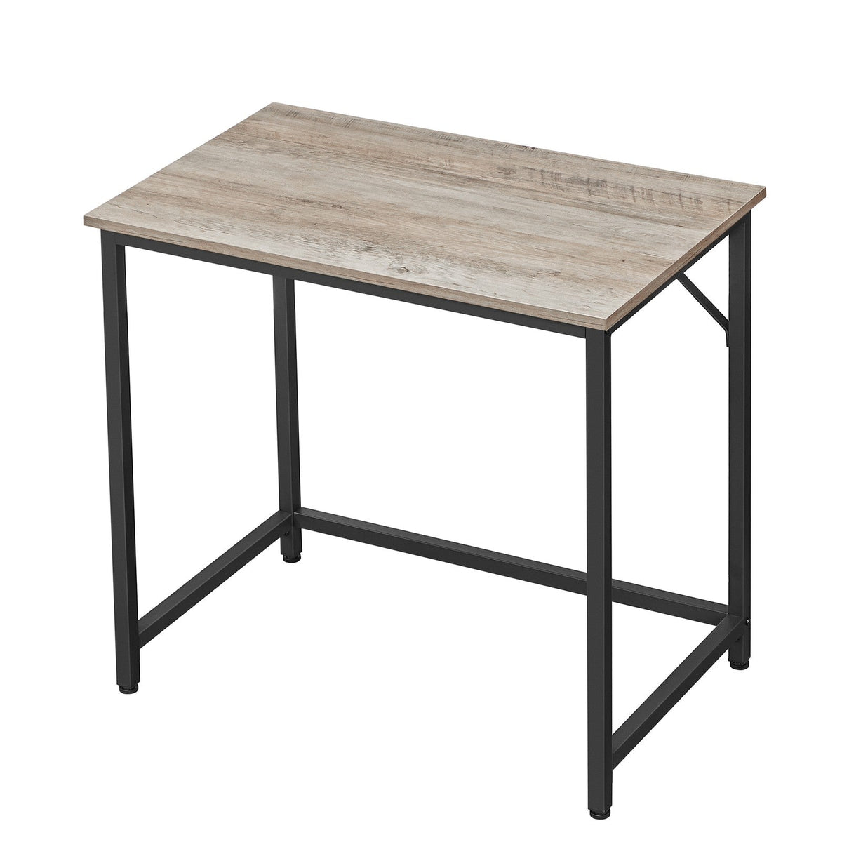 Computer Desk, for Home Study - Particleboard and Steel - Brown