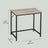 Computer Desk, for Home Study - Particleboard and Steel - Brown