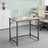 Computer Desk, for Home Study - Particleboard and Steel - Brown