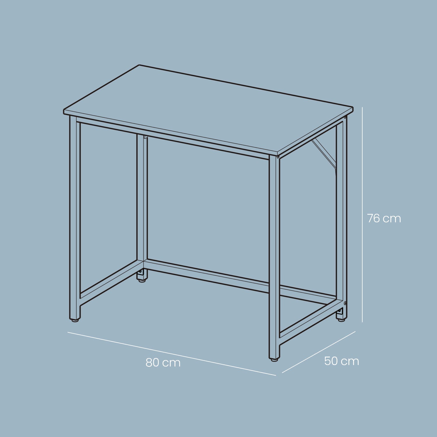 Computer Desk - Steel - Hazelnut Brown and Black