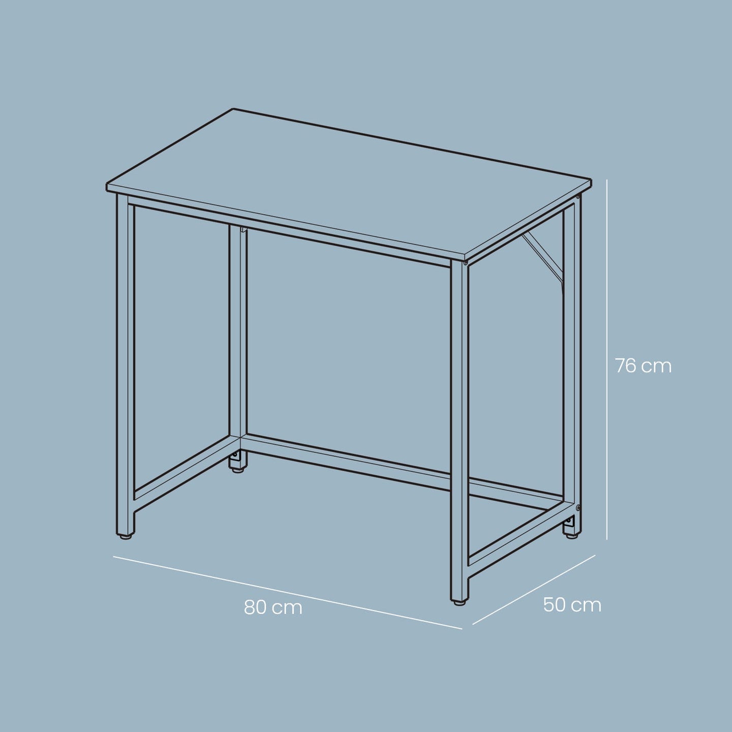 Computer Desk - Steel - Hazelnut Brown and Black