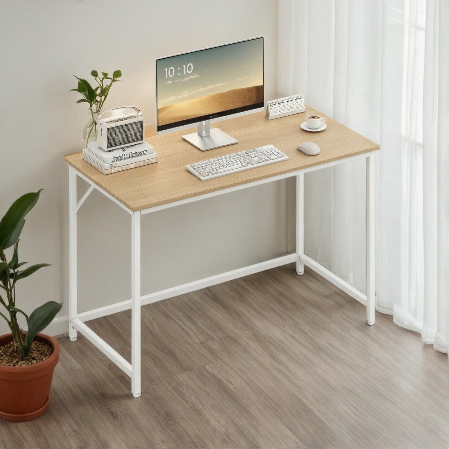 Computer Desk - Metal - Rustic Brown