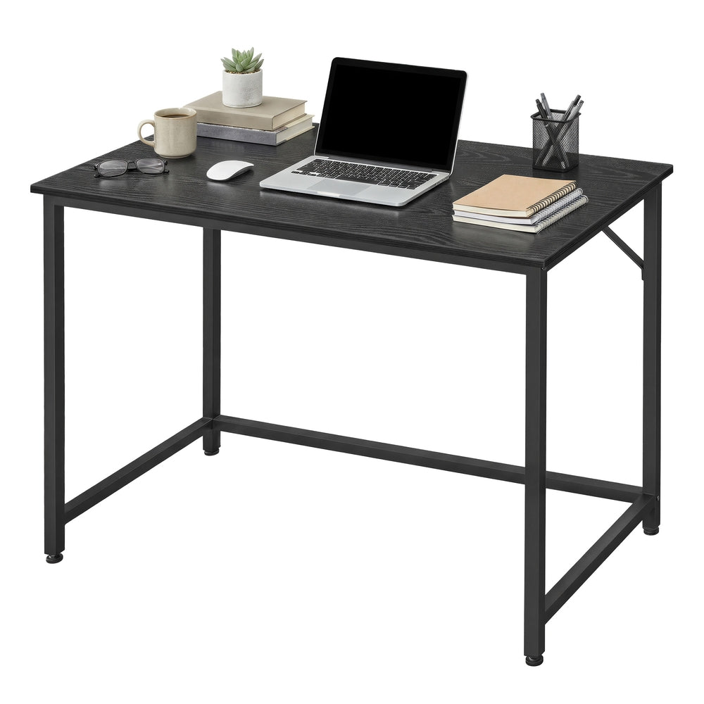 Computer Desk, for Home Study - Particleboard and Steel - Black