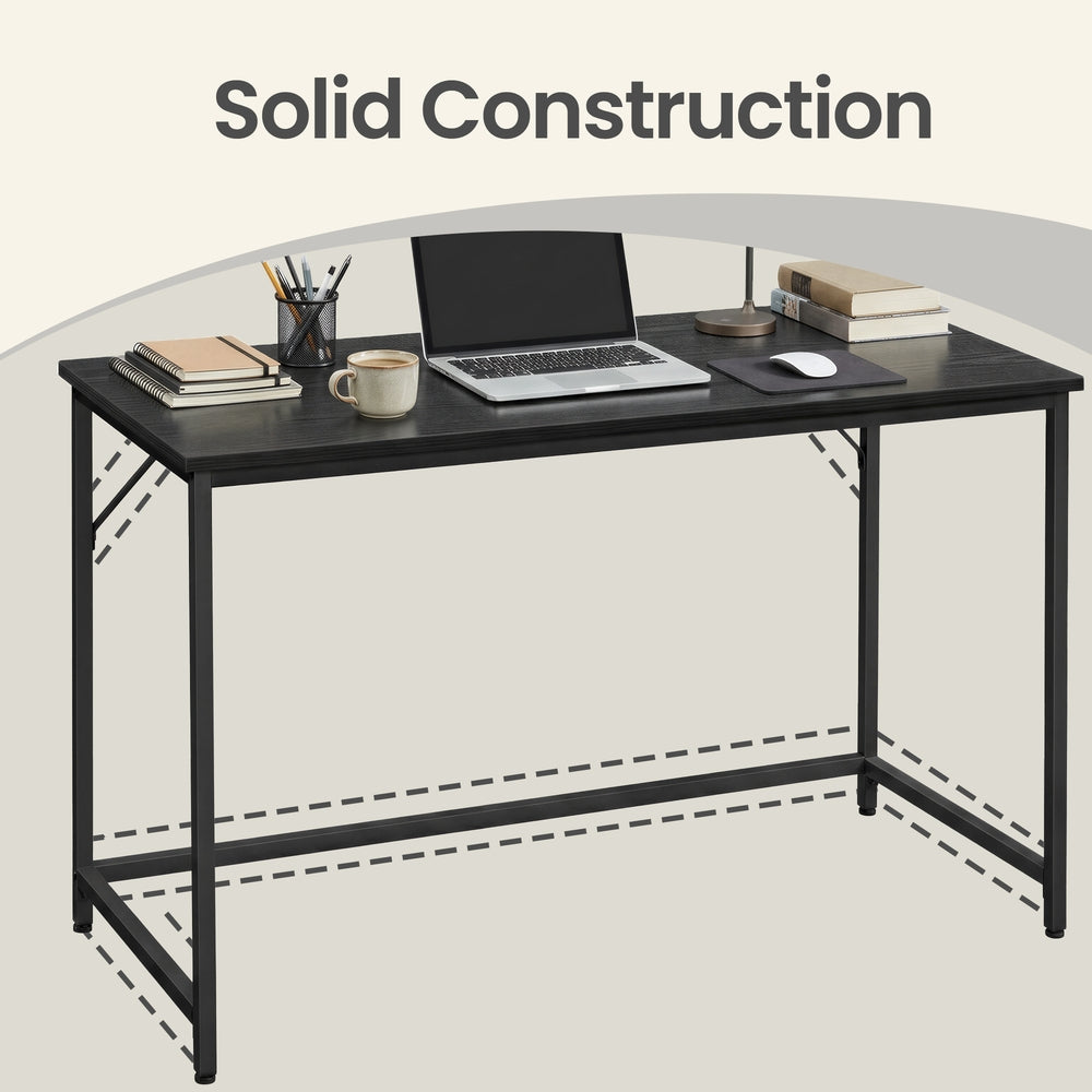 Computer Desk, for Home Study - Particleboard and Steel - Black