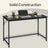 Computer Desk, for Home Study - Particleboard and Steel - Black