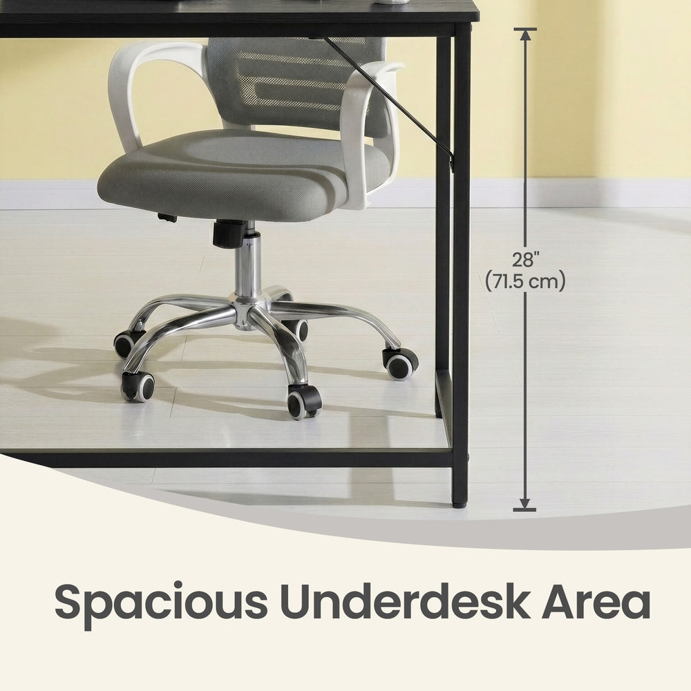 Computer Desk, for Home Study - Particleboard and Steel - Black