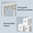 Home Office Computer Desk, for Bedroom - Wood and Steel - White