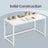 Home Office Computer Desk, for Bedroom - Wood and Steel - White