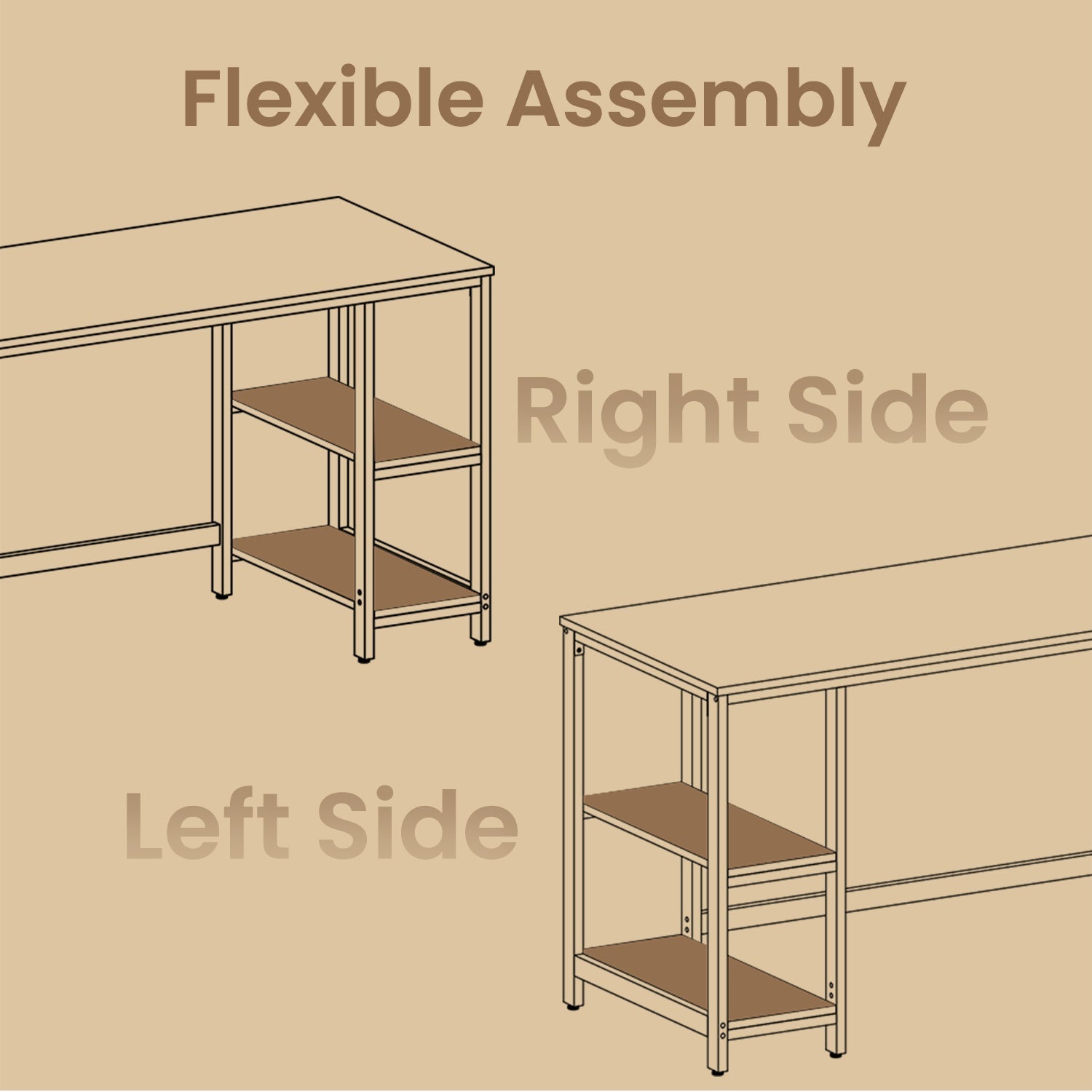 Computer Desk - Steel - Modern