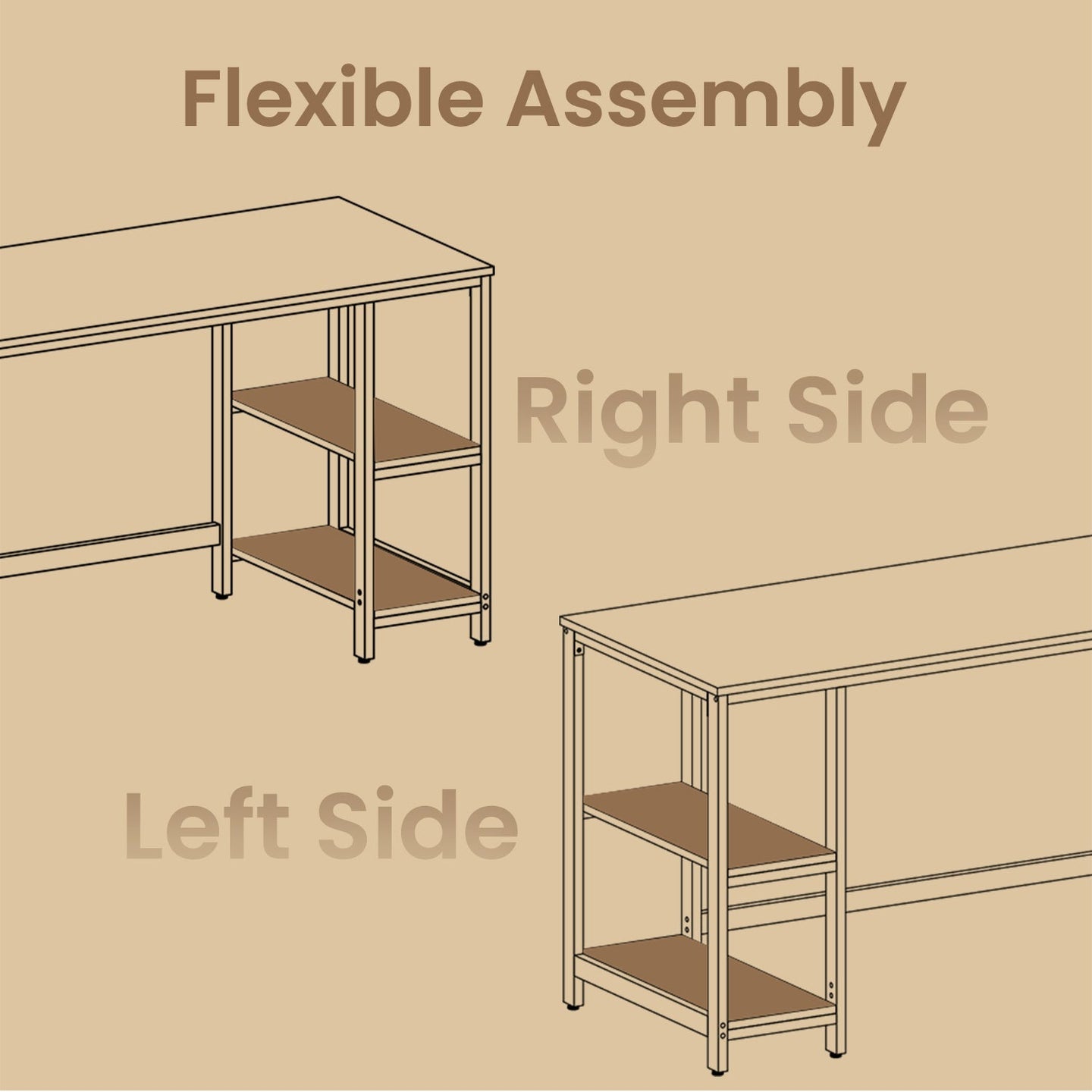 Computer Desk - Steel - Modern