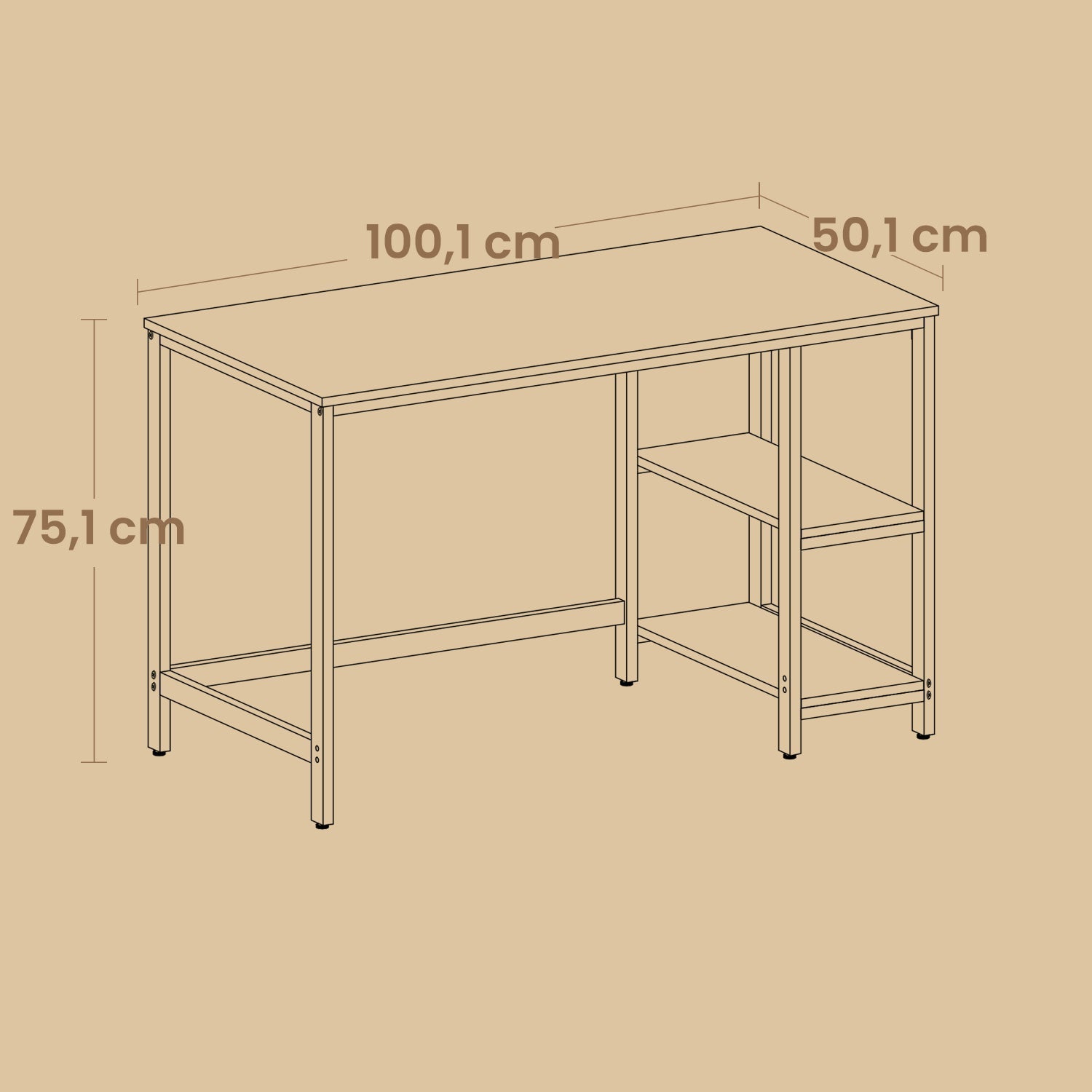 Computer Desk - Steel - Modern
