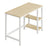 Writing Desk, Modern Computer Table - Particleboard and Steel - Beige