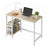 Writing Desk, Modern Computer Table - Particleboard and Steel - Beige