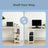 Writing Desk, Modern Computer Table - Particleboard and Steel - Beige