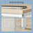 Writing Desk, Modern Computer Table - Particleboard and Steel - Beige