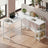 L-Shaped Writing Desk, 2 Storage Shelves - Wood and Steel