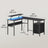 L-Shaped Corner Desk - Wood - Modern Finish