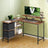 Corner Computer Desk - Wood - Brown - L-Shaped