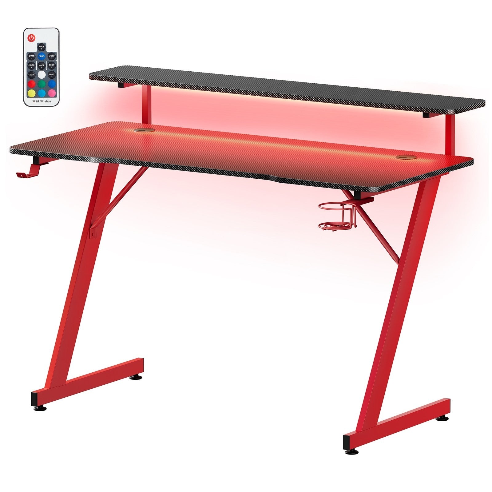 Gaming Desk - 120L - Particleboard - Monitor Stand