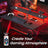 Gaming Desk - 120L - Particleboard - Monitor Stand