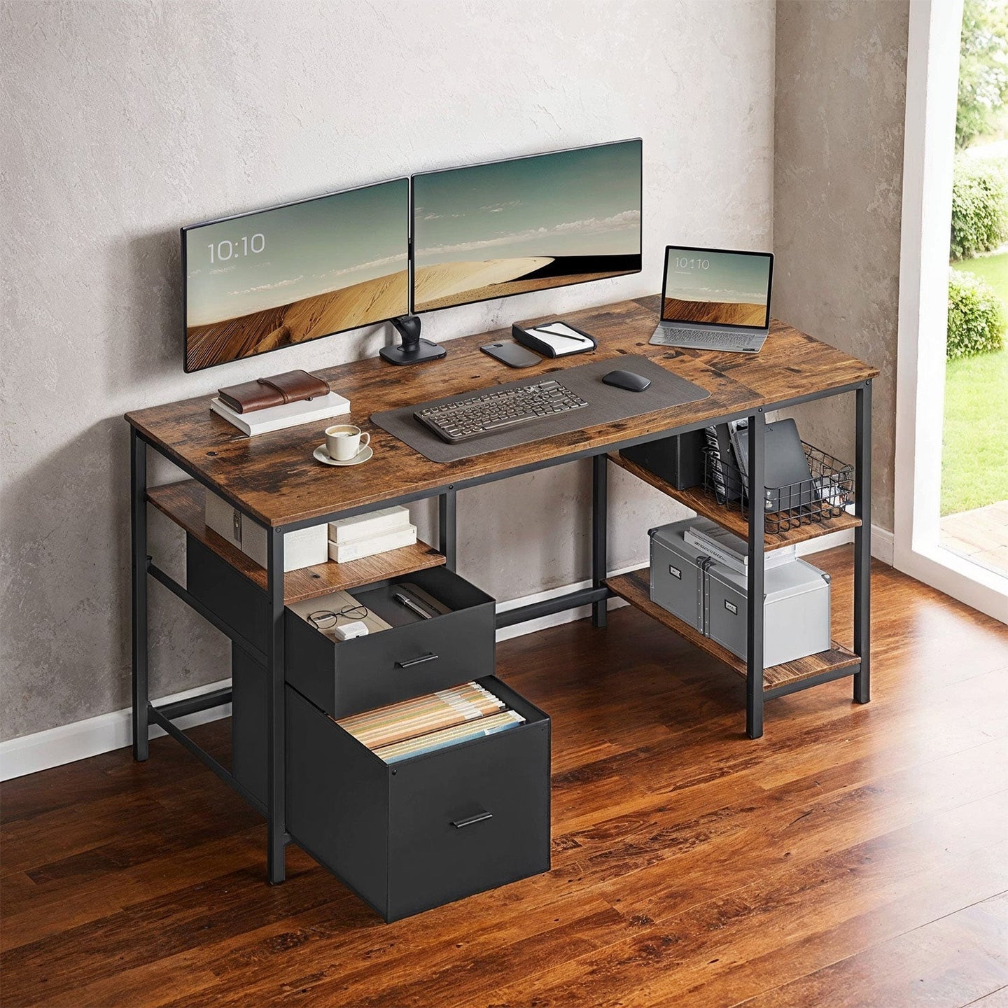Office Computer Desk - Wood - Vintage