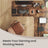 L-Shaped Office Desk - Wood and Steel - Brown