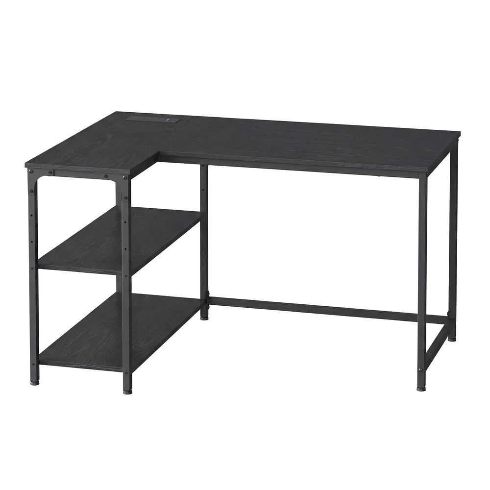 Corner Computer Desk - 110L - Particleboard - Power Outlets