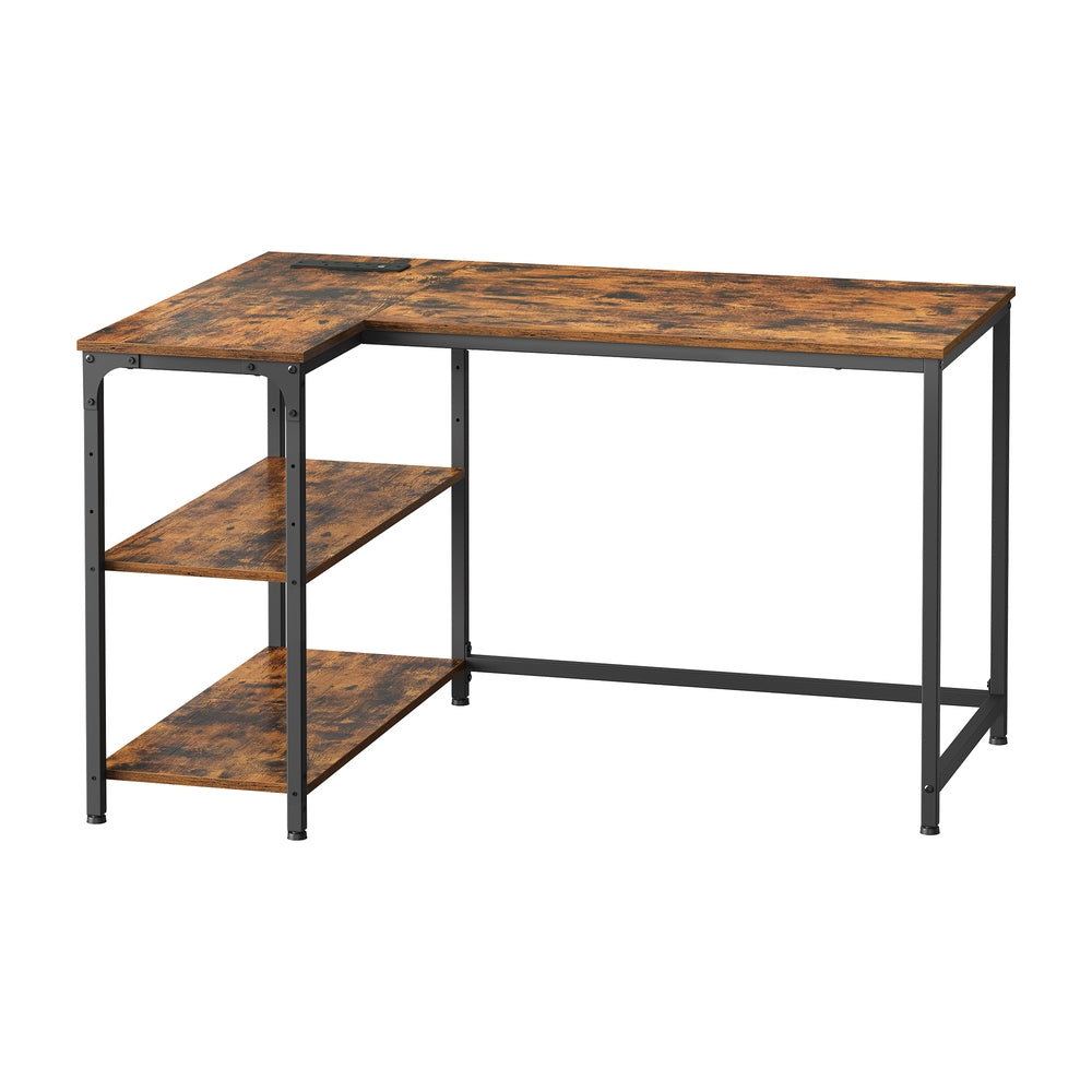 Corner Computer Desk - 110L - Particleboard - Power Outlets