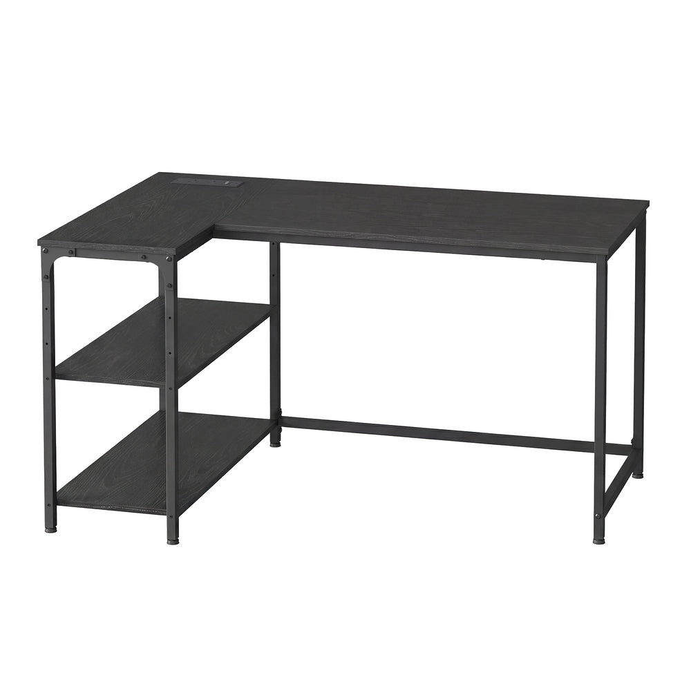 Corner Computer Desk - 120L - Particleboard - Power Outlets