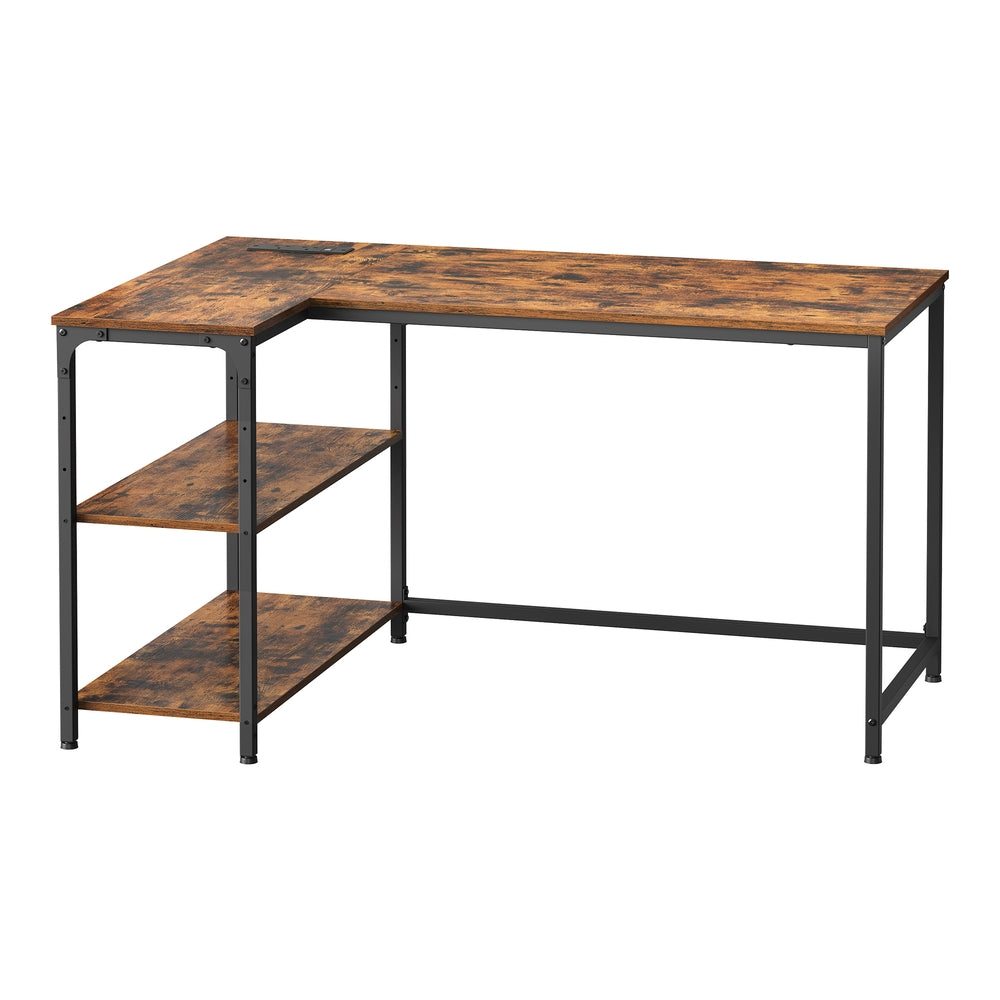 Corner Computer Desk - 120L - Particleboard - Adjustable Shelves