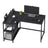 Corner Computer Desk - 110L - Particleboard - Adjustable Storage Shelves