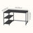 Corner Computer Desk - 110L - Particleboard - Adjustable Storage Shelves
