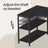 Corner Computer Desk - 110L - Particleboard - Adjustable Storage Shelves