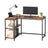 L Shaped Corner Computer Desk - 110L - Particleboard - Adjustable Storage Shelves