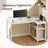 L Shaped Computer Desk - 110L - Particleboard - Adjustable Storage Shelves