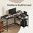 Corner Computer Desk - 47.2" x 31.5" - Particleboard - Adjustable Storage Shelves