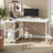 L Shaped Corner Computer Desk - 110L - Particleboard - Adjustable Storage Shelves
