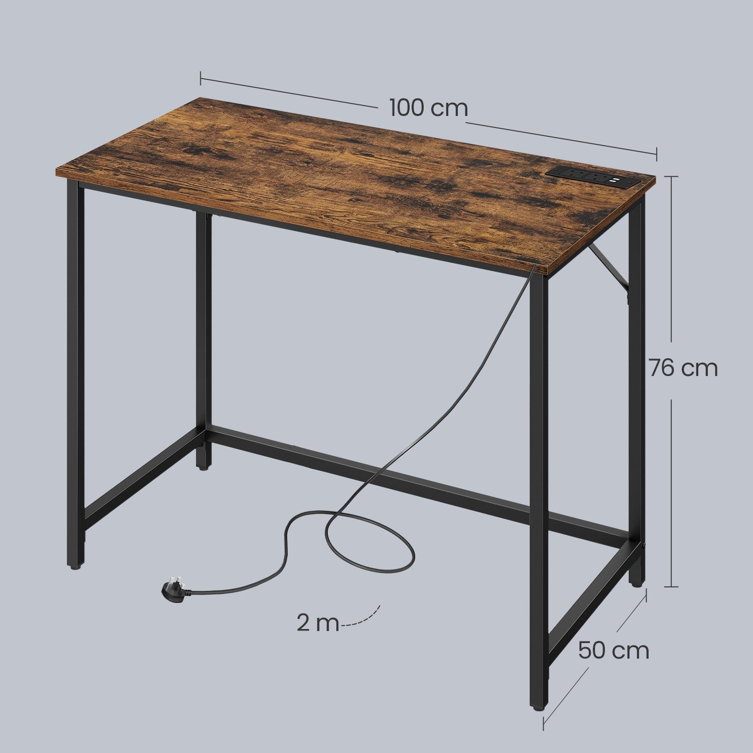 Gaming Desk - 50L - Particleboard - LED Lights