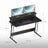 Computer Desk - Carbon Black - LED Lights