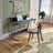 Gaming Desk - Engineered Wood - Black - Built-In Power Outlets and LED Lights with Monitor Shelf