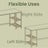 Office Desk, Computer Desk - Particleboard and Steel- Product - Greige