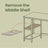 Office Desk, Computer Desk - Particleboard and Steel- Product - Greige