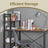Writing Desk - Wood - Rustic Brown and Black - Stable with Storage Shelves
