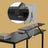 Computer Desk, L-Shaped Writing Workstation - Wood and Steel - Black
