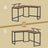 L-Shaped Corner Desk - Wood - Rustic Brown and Black - Space Saving Design with Monitor Stand