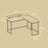 L-Shaped Corner Desk - Wood - Rustic Brown and Black - Space Saving Design with Monitor Stand