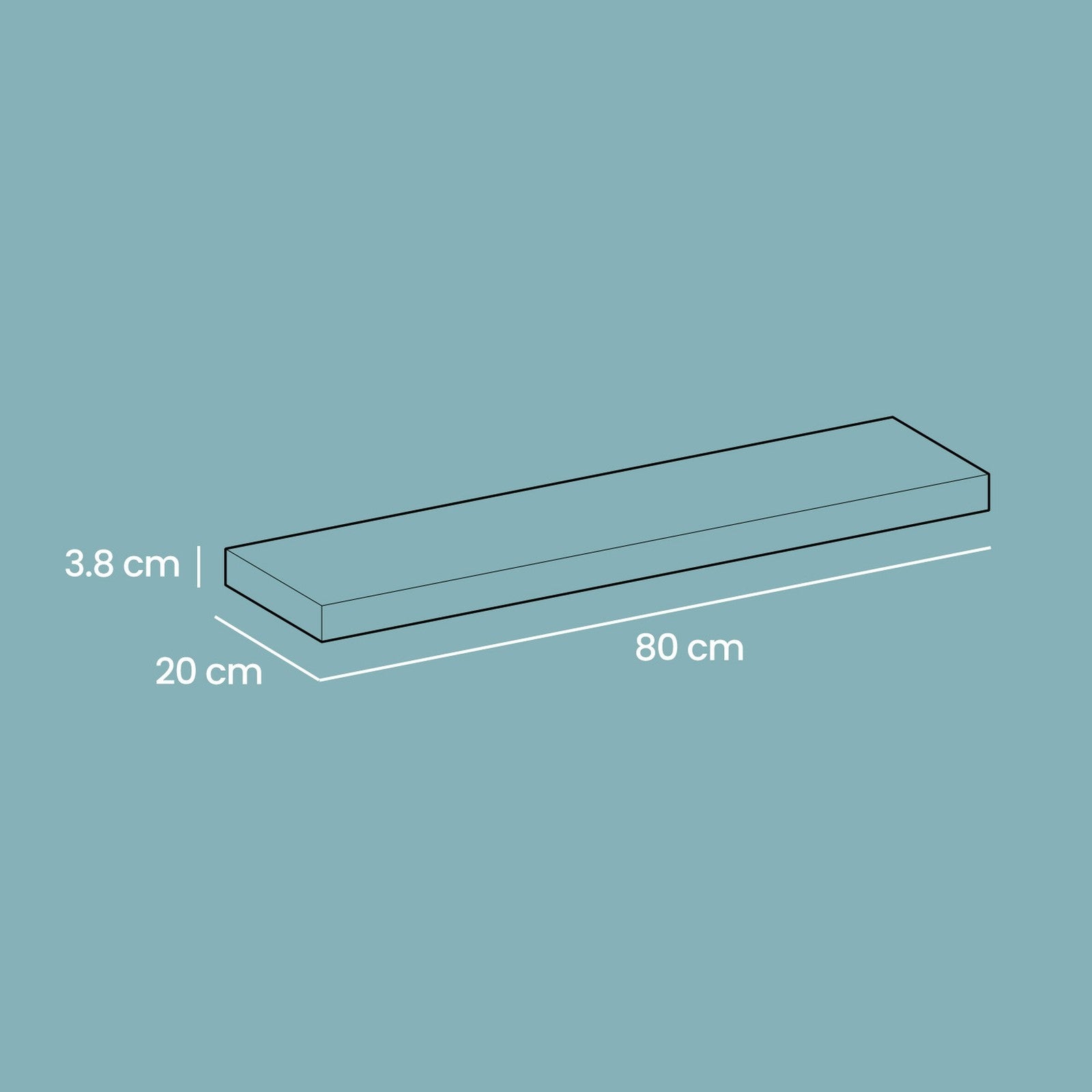 Floating Wall Shelf - Engineered Wood - Maple White - Versatile Display Solution for Living Room