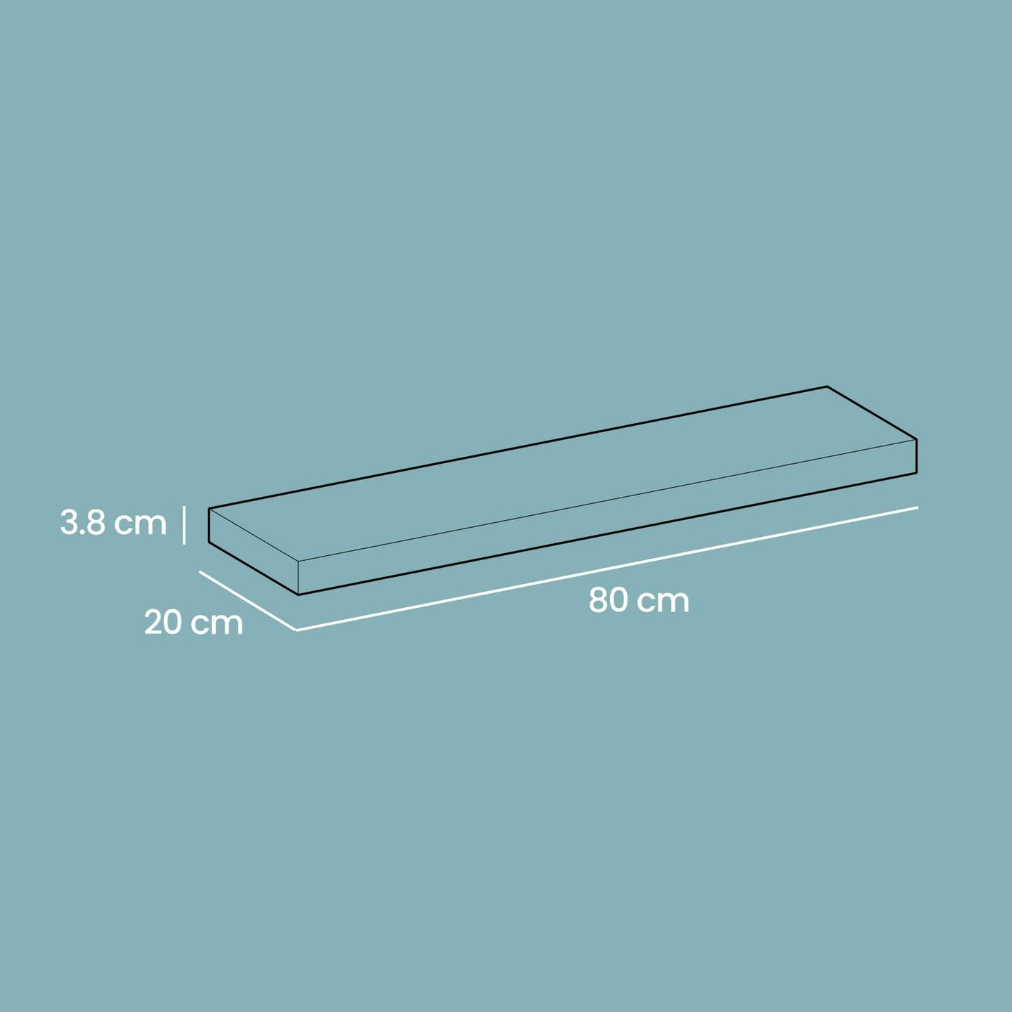 Floating Wall Shelf - Engineered Wood - Maple White - Versatile Display Solution for Living Room