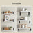 Set of 3 Floating Display Shelves - Wood Wood and steel - Black