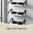 Set of 3 Floating Display Shelves - Wood Wood and steel - Black